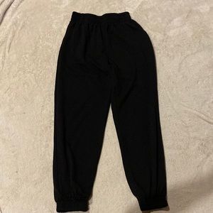 shein black elastic waistband joggers
